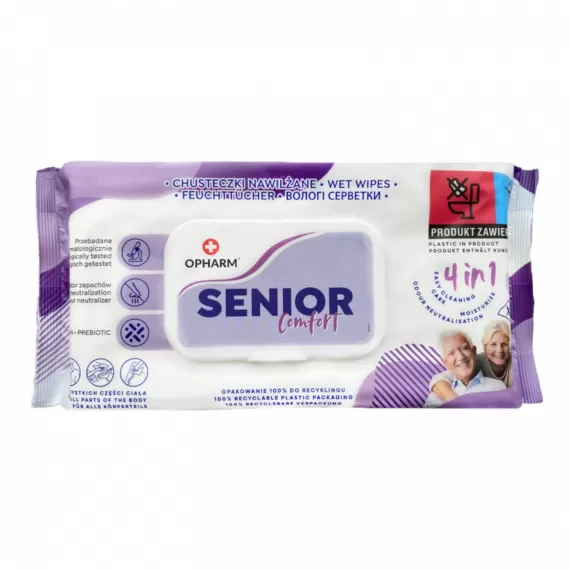 Opharm Senior Comfort Våtservietter – 72 stk | Skånsom Rens for Eldre