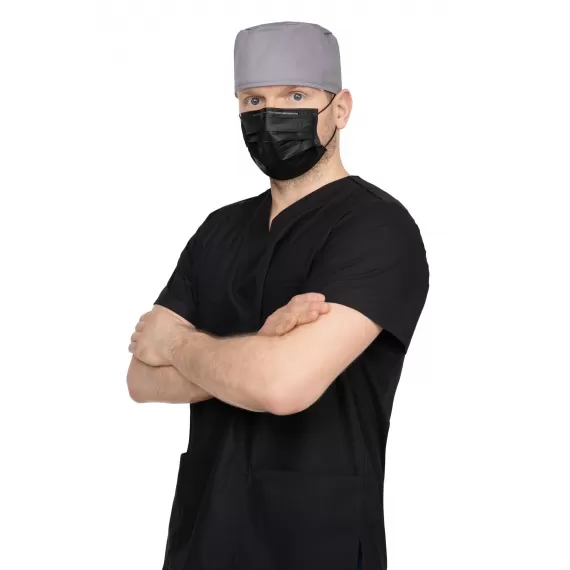 Medisinsk Maske Type IIR – Svart, 50 stk | Høy Beskyttelse